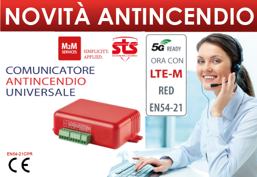 Comunicatore antincendio universale Mq03-LTE-M-EN54